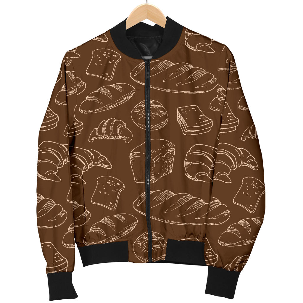 Bread Pattern Print Design 02 Men Bomber Jacket
