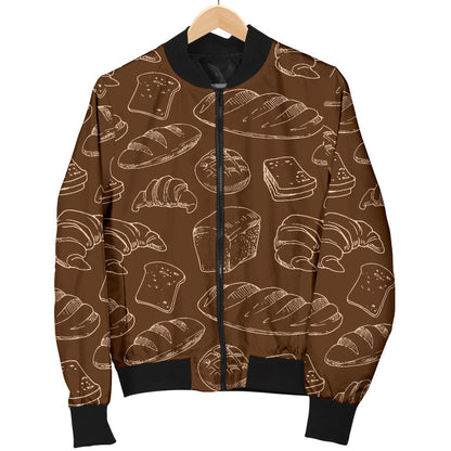 Bread Pattern Print Design 02 Men Bomber Jacket