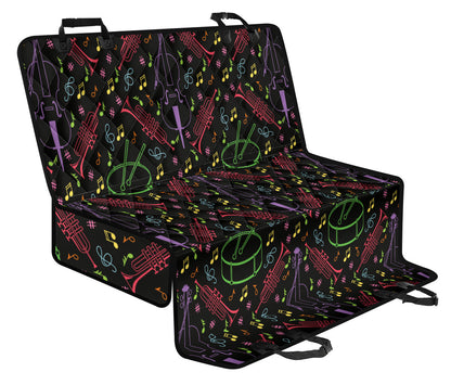 Cello Neon Pattern Print Design 02 Rear Dog Car Seat Cover Hammock