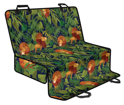 Lion Jungle Pattern Print Design 05 Rear Dog Car Seat Cover Hammock