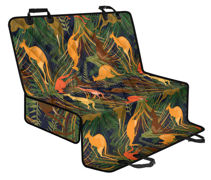 Kangaroos Pattern Print Design 07 Rear Dog Car Seat Cover Hammock