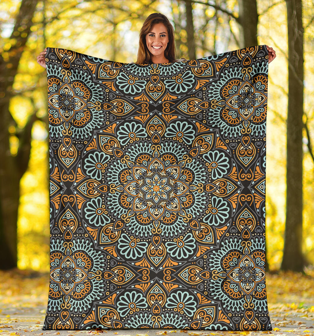 Mandala Pattern Print Design 05 Premium Blanket
