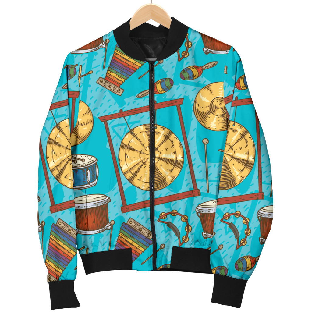 Percussion Pattern Print Design 03 Men Bomber Jacket