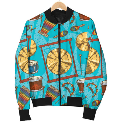 Percussion Pattern Print Design 03 Men Bomber Jacket