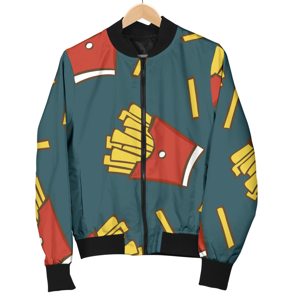 French Fried Pattern Print Design 04 Men Bomber Jacket