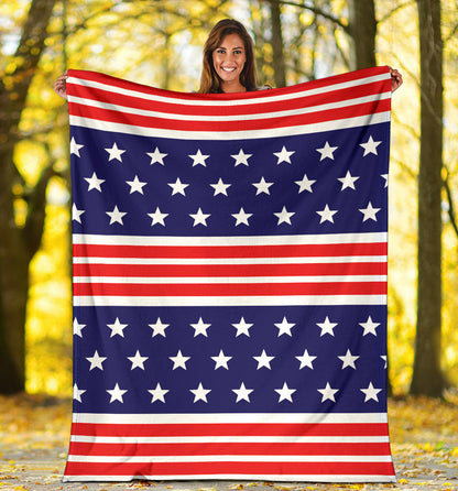 Patriotic Pattern Print Design A04 Premium Blanket
