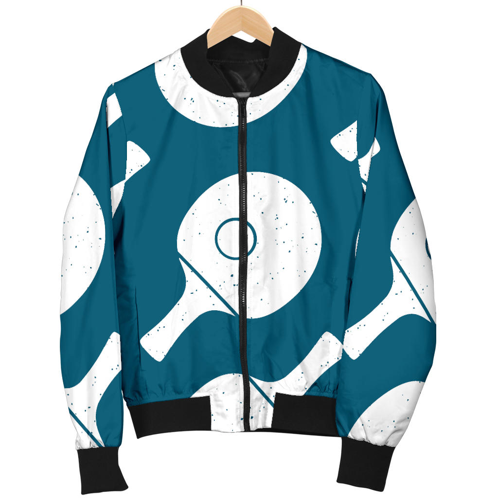 Ping Pong Pattern Print Design A02 Men Bomber Jacket