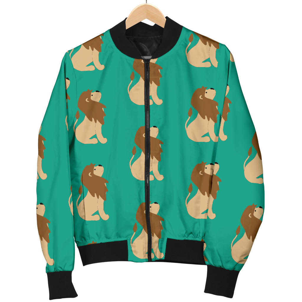 Lion Pattern Print Design 02 Men Bomber Jacket