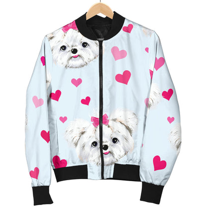 Maltese Pattern Print Design 03 Men Bomber Jacket