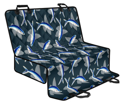 Flying Fish Pattern Print Design 04 Rear Dog Car Seat Cover Hammock
