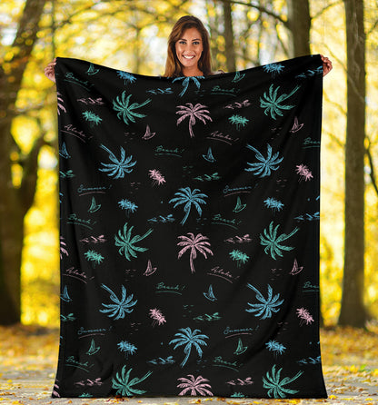 Aloha Hawaii Pattern Print Design 03 Premium Blanket