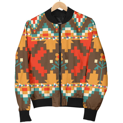 Native Pattern Print Design A01 Men Bomber Jacket