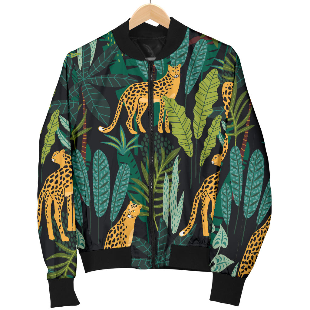 Jaguar Jungle Pattern Print Design 03 Men Bomber Jacket
