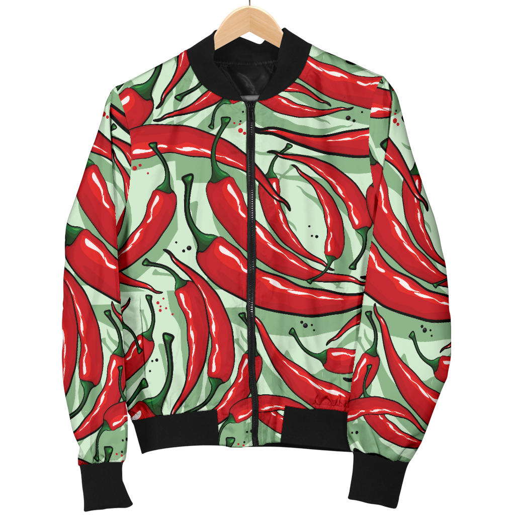 Chilli Pepper Pattern Print Design 04 Men Bomber Jacket