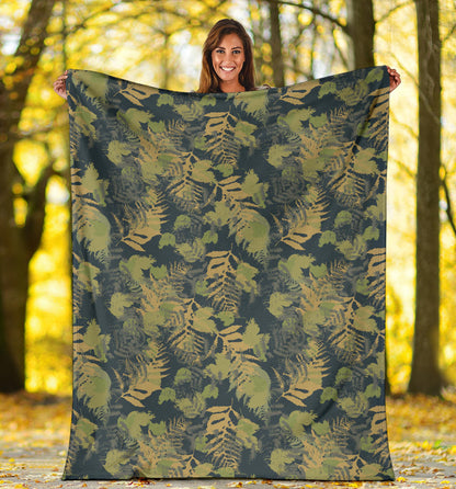 Camouflage Tropical Pattern Print Design 04 Premium Blanket
