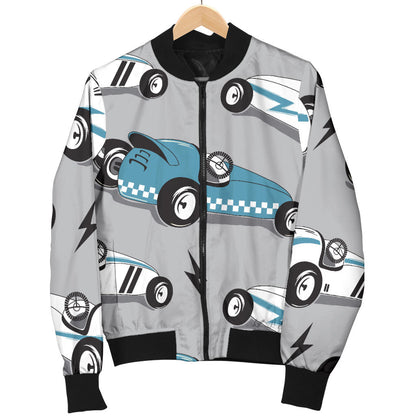 Racing Vintage Pattern Print Design A02 Men Bomber Jacket