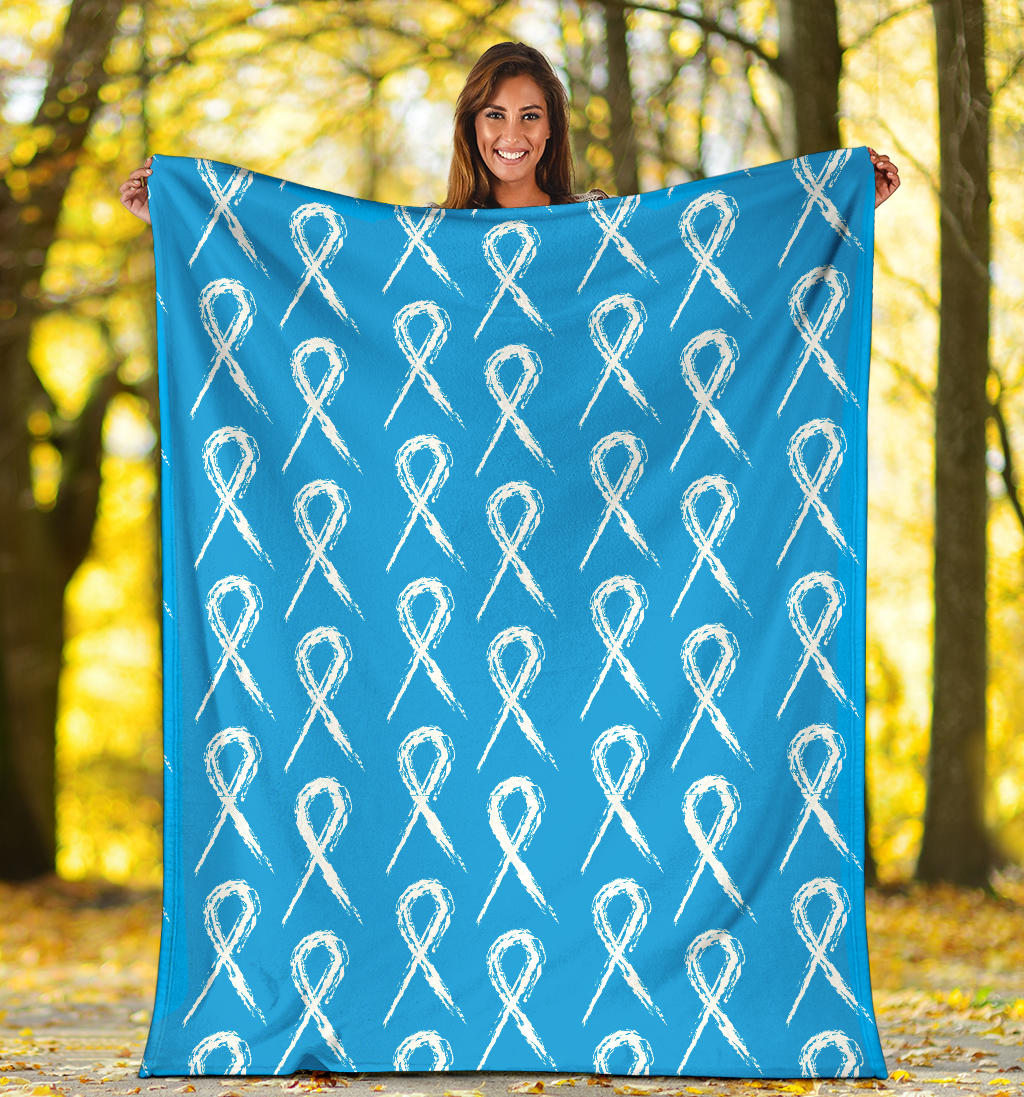 Prostate cancer Pattern Print Design A03 Premium Blanket