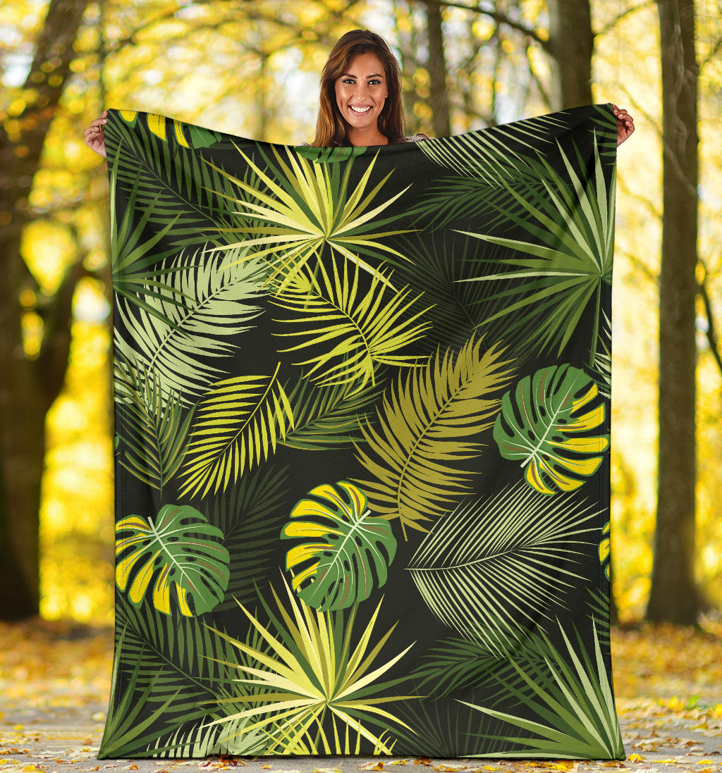 Palm Leaf Pattern Print Design A05 Premium Blanket