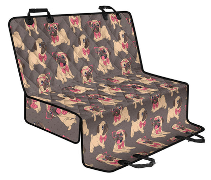 Pug Pattern Print Design A05 Rear Dog Car Seat Cover Hammock