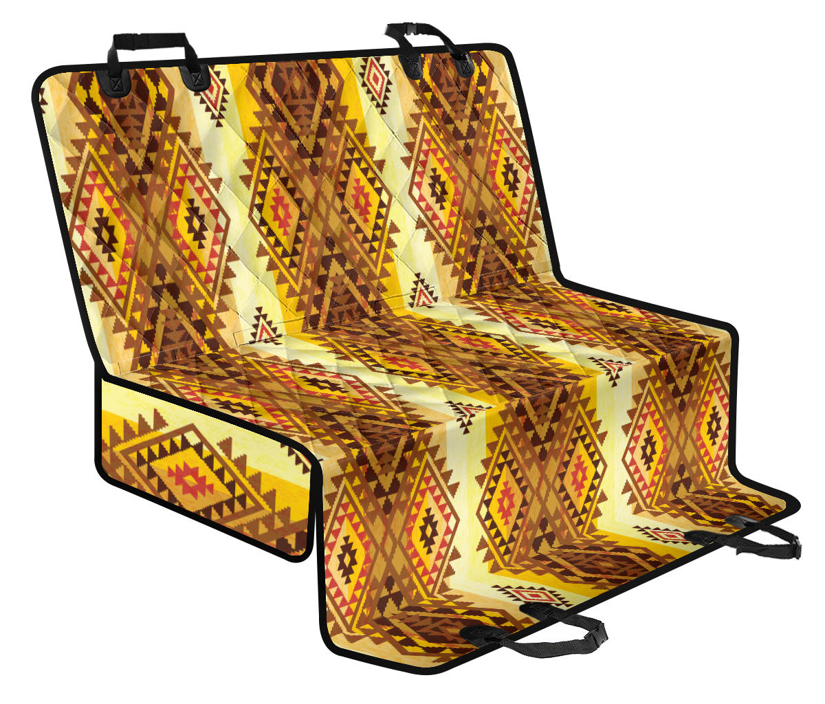 Native Pattern Print Design A09 Rear Dog Car Seat Cover Hammock