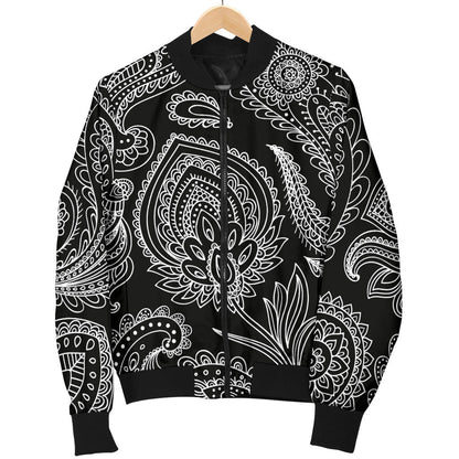 Paisley Pattern Print Design A04 Men Bomber Jacket