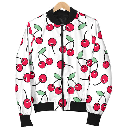 Cherry Pattern Print Design 03 Men Bomber Jacket
