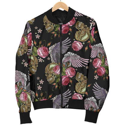 Angel Wings Pattern Print Design 06 Men Bomber Jacket