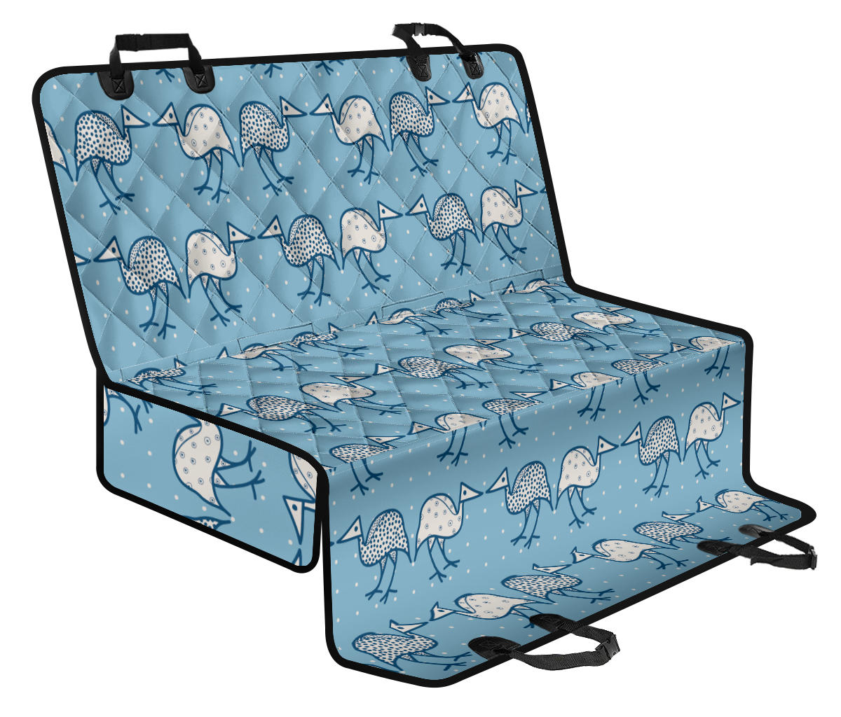 Emu Pattern Print Design 01 Rear Dog Car Seat Cover Hammock