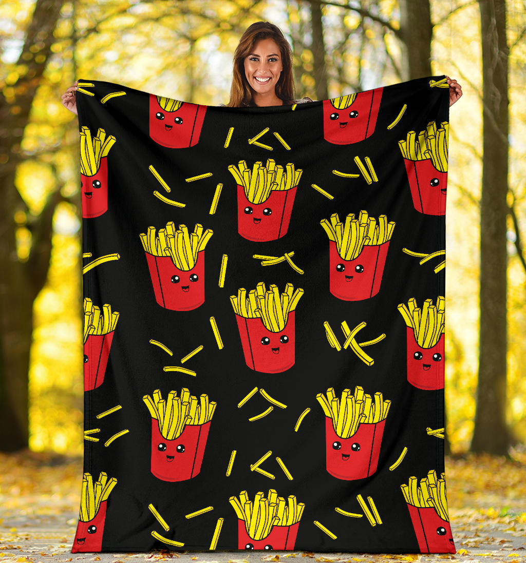 French Fried Pattern Print Design 03 Premium Blanket