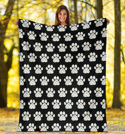 Paw Pattern Print Design A02 Premium Blanket