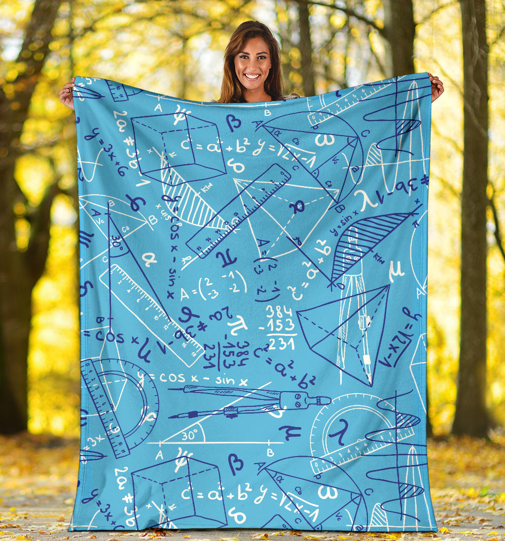 Math Pattern Print Design 02 Premium Blanket