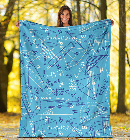 Math Pattern Print Design 02 Premium Blanket