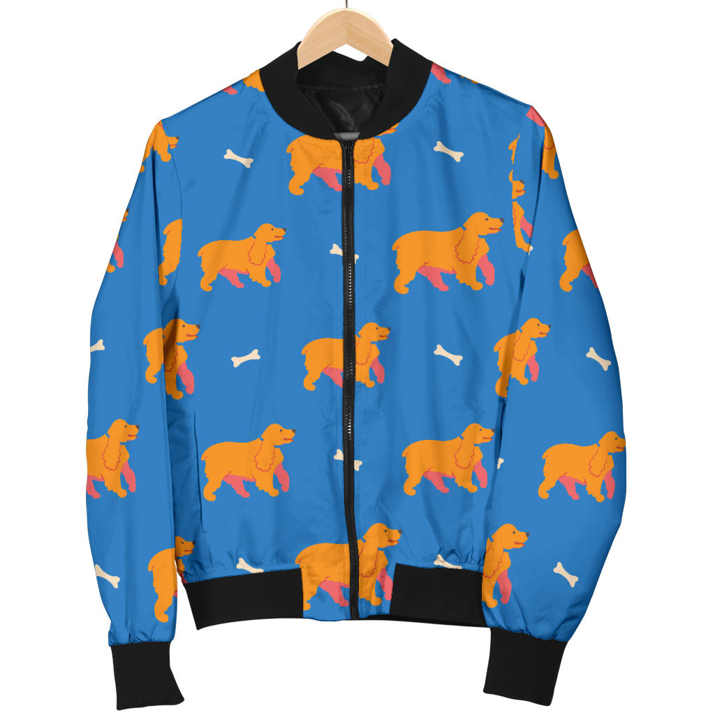 Cocker Pattern Print Design 04 Men Bomber Jacket