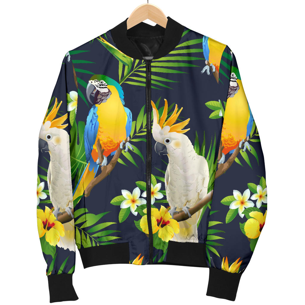 Parrot Pattern Print Design A03 Men Bomber Jacket