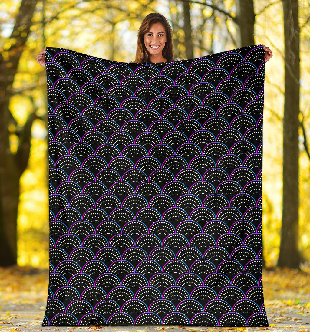 Mermaid Pattern Print Design 09 Premium Blanket