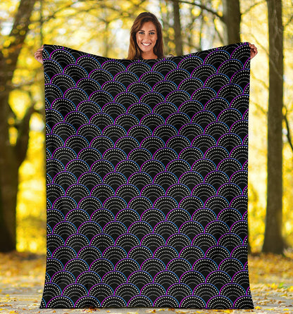 Mermaid Pattern Print Design 09 Premium Blanket