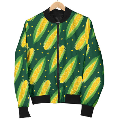 Corn Pattern Print Design 03 Men Bomber Jacket