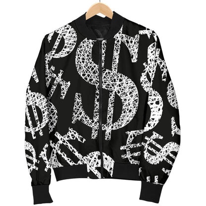 Money Pattern Print Design 02 Men Bomber Jacket