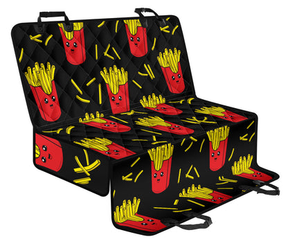 French Fried Pattern Print Design 03 Rear Dog Car Seat Cover Hammock