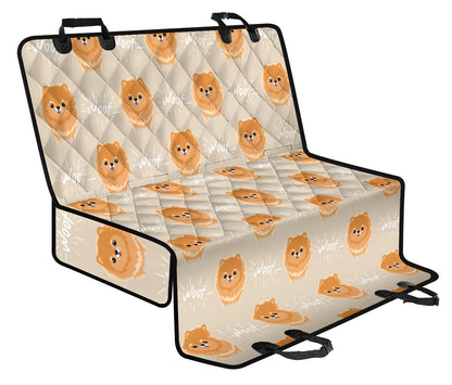 Pomeranians Pattern Print Design A04 Rear Dog Car Seat Cover Hammock