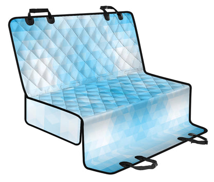 Geometric Blue Pattern Print Design 01 Rear Dog Car Seat Cover Hammock