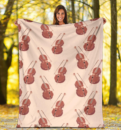 Cello Pattern Print Design 03 Premium Blanket
