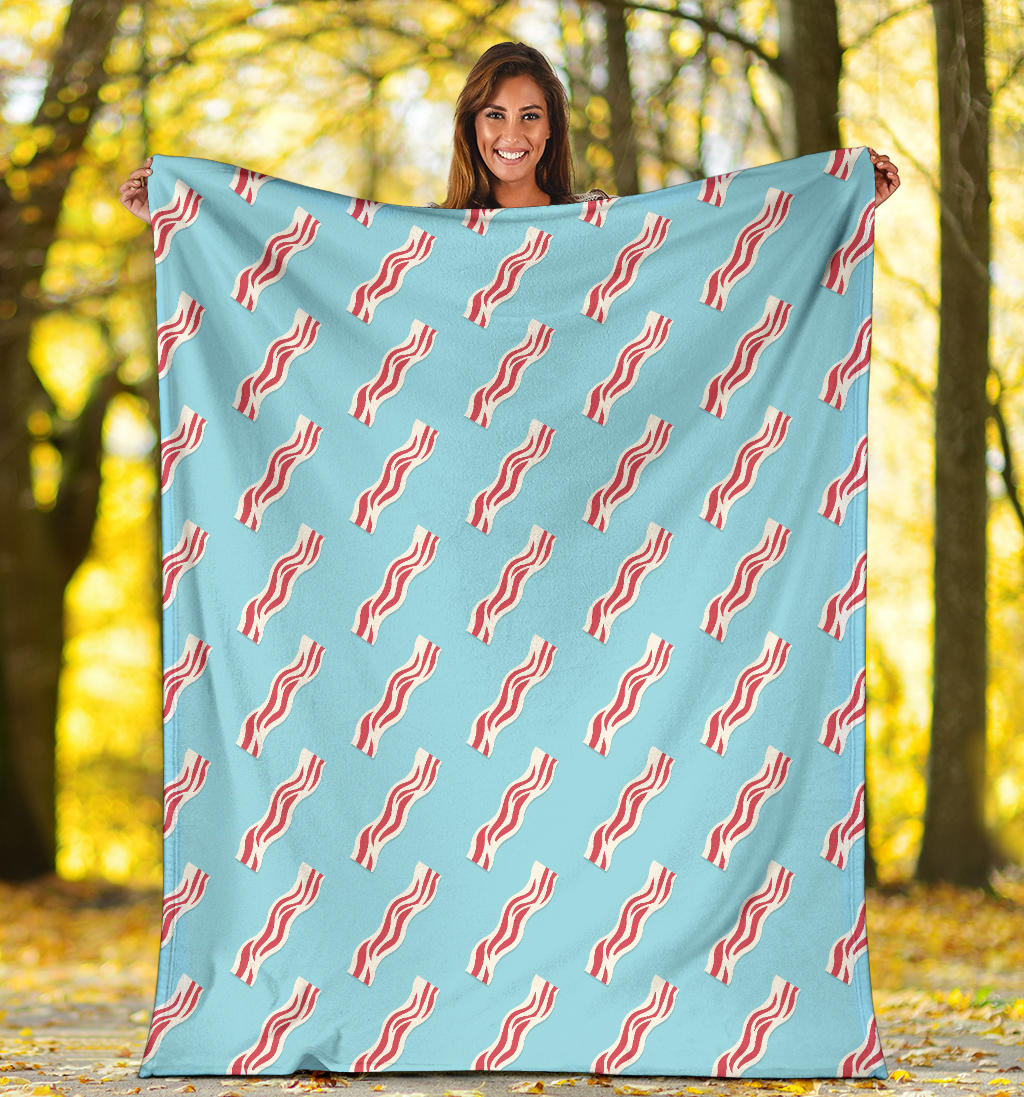 Bacon Pattern Print Design 03 Premium Blanket