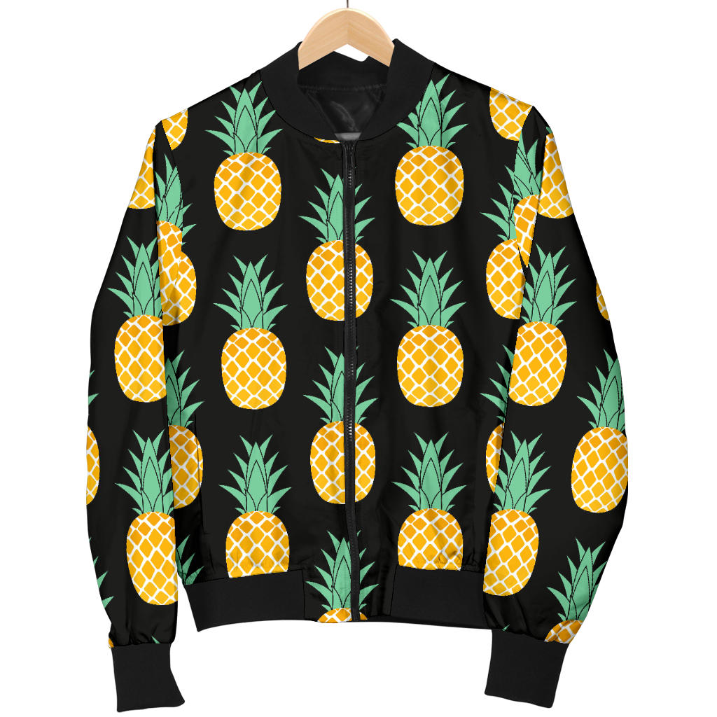 Pineapple Pattern Print Design A03 Men Bomber Jacket