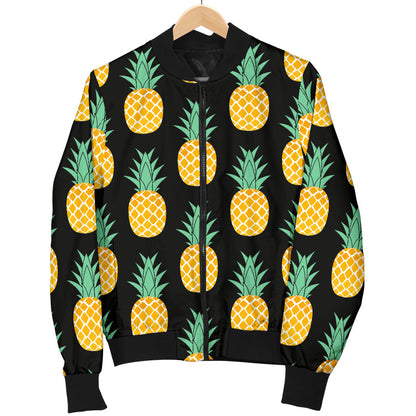 Pineapple Pattern Print Design A03 Men Bomber Jacket