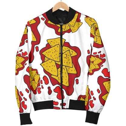 Nachos Pattern Print Design A03 Men Bomber Jacket