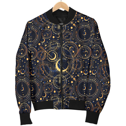 Celestial Pattern Print Design 04 Men Bomber Jacket