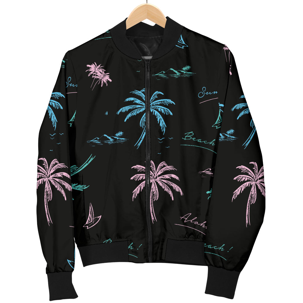 Aloha Hawaii Pattern Print Design 03 Men Bomber Jacket
