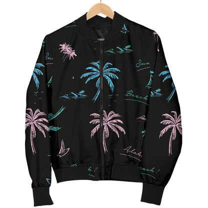 Aloha Hawaii Pattern Print Design 03 Men Bomber Jacket