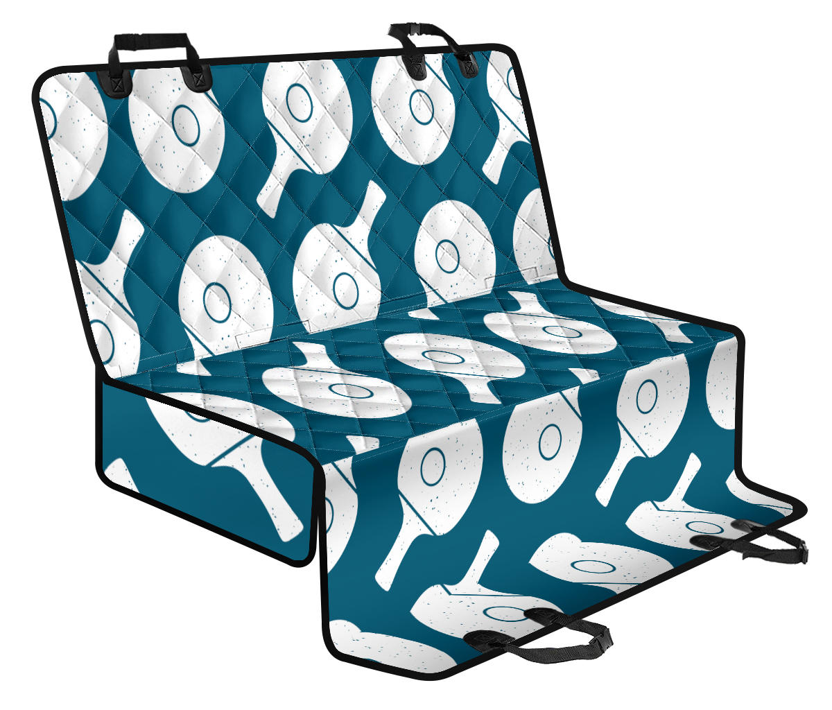 Ping Pong Pattern Print Design A02 Rear Dog Car Seat Cover Hammock